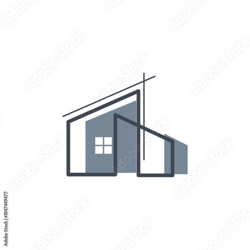 Modern Building structure,  real estate and architecture, contruction vector design illustration.