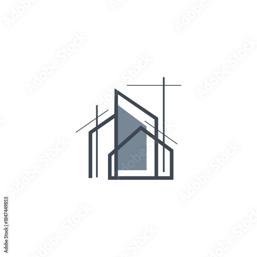 Modern Building structure,  real estate and architecture, contruction vector design illustration.