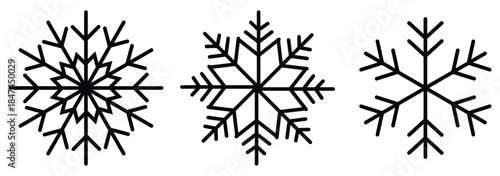 Snowflake different icons. Blue snowflake icon set isolated vector illustration. snowflakes icon, snow or snowflake winter symbol set vector art illustration isolated on transparent