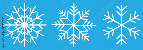 Snowflake different icons. Blue snowflake icon set isolated vector illustration. snowflakes icon, snow or snowflake winter symbol set vector art illustration isolated on transparent