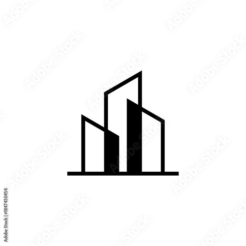 Modern Building structure,  real estate and architecture, contruction vector design illustration.