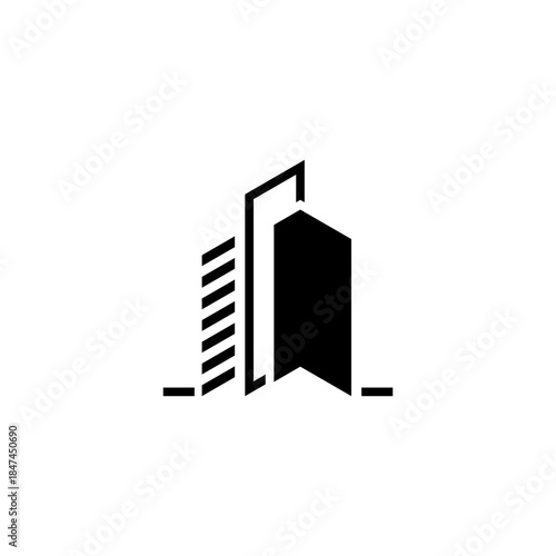 Modern Building structure,  real estate and architecture, contruction vector design illustration.
