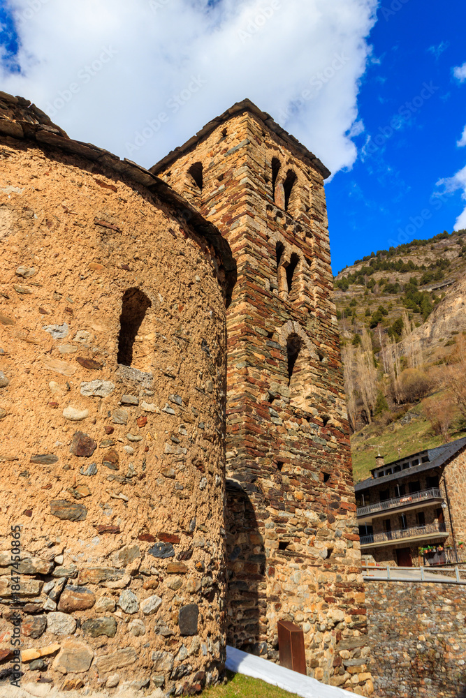Obraz premium Sant Joan de Caselles Church (12 century) in Canillo, Andorra