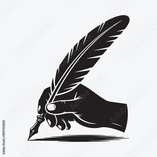 Vintage Hand Writing With Quill