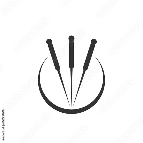 acupuncture therapy logo vector illustration