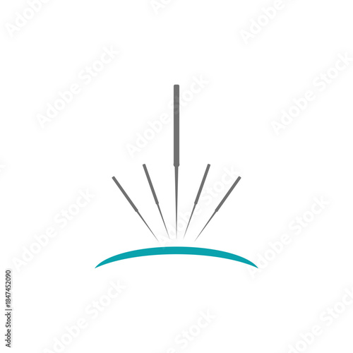 acupuncture therapy logo vector illustration