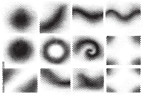 Spiral Border Vector with Ripple and Wave Texture Design