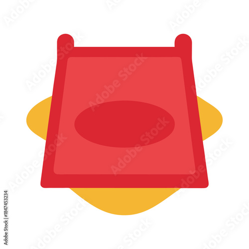 Non stick baking mat illustrated in a simple flat kitchen baking accessory style Vector illustration