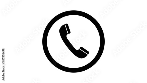 Phone call icon vector symbol for contact and communication