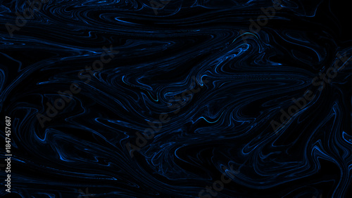 Dark Blue Liquid Marble & Swirling Ink Texture With Seamless Moody Abstract Background with Glowing Metallic Waves for Luxury Branding, Sci-Fi Design & Cinematic Motion Overlays