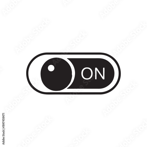 Control switch toggle icon isolated on white background