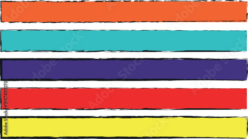 Abstract Straight Line Brush Stroke Collection in Vector Format, Showcasing Vibrant Hand-Painted Stripes, Grunge Smears, and Traditional Asian Calligraphy-Inspired Ink Textures