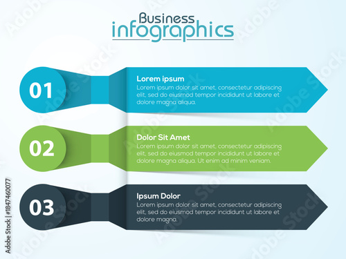 creative infographic arrows on shiny background for business purpose