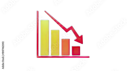 Decreasing Bar Chart with Arrow: Financial Decline Concept Free Download Decreasing Bar Chart with Arrow: Financial Decline Concept - GFXLoad