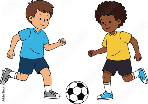 Person working at desk with computer, study space setup, home office scene, flat vector illustration, cad drawing style, productivity concept