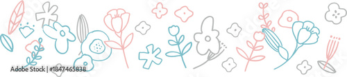 線画の北欧風イラストフレーム。草木と花の植物背景フレーム。手描きの草木。北欧風背景。
Line drawing Scandinavian style illustration frame. Plant background frame with plants and flowers. Hand drawn plants. Scandinavian style background.