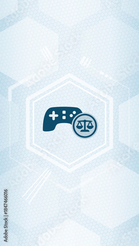 Gaming and E-Sports Law Concept Icon Vector SVG