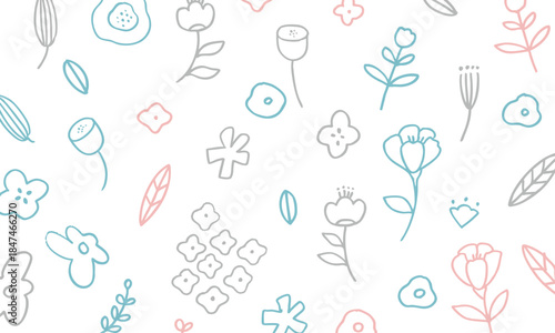 線画の北欧風イラストフレーム。草木と花の植物背景フレーム。手描きの草木。北欧風背景。
Line drawing Scandinavian style illustration frame. Plant background frame with plants and flowers. Hand drawn plants. Scandinavian style background.