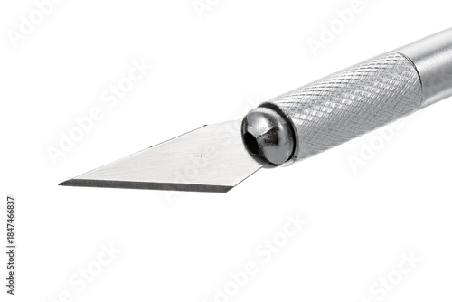 Wallpaper Mural Aluminum stationery knife isolated on white background. Close-up Torontodigital.ca