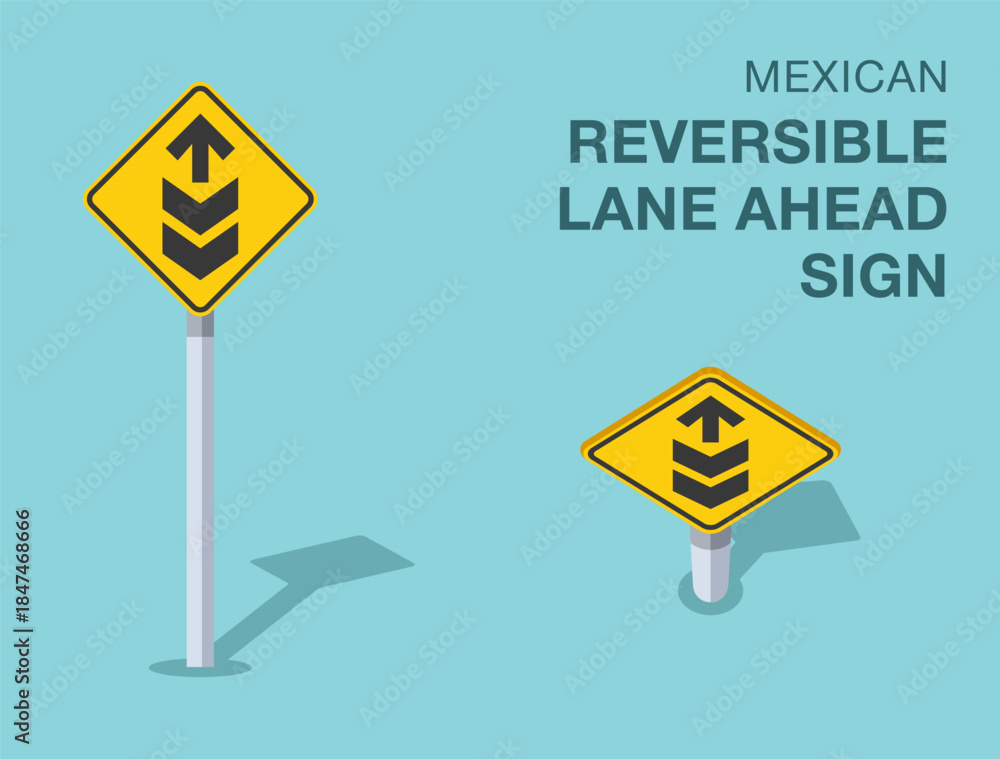 Fototapeta premium Traffic regulation rules. Isolated mexican