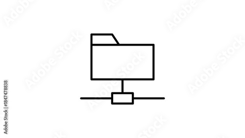 File folder icon displayed on a black background, symbolizing document organization and storage.