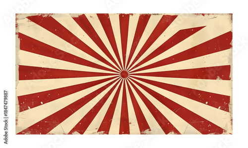 A vintage-style background featuring a radial burs