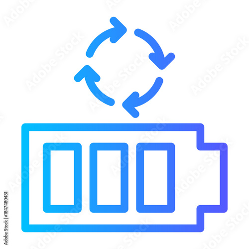 Battery Recycling Symbol Icon