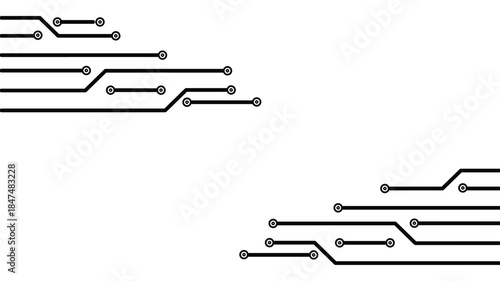 Vibrant multicolored circuit board design on dark background.