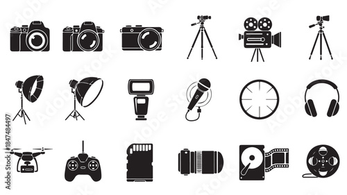 Film Photography Equipment Icons