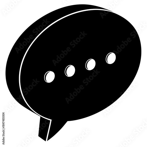 black and white speech bubble
