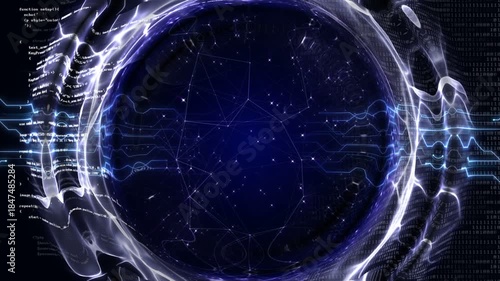 Empty Technology Animation Background, Loop
