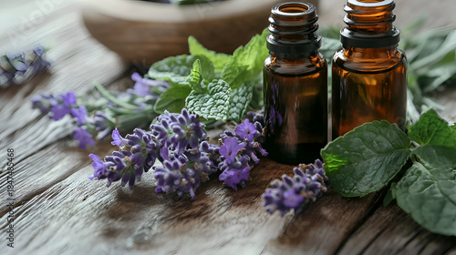 lavender and essential oil