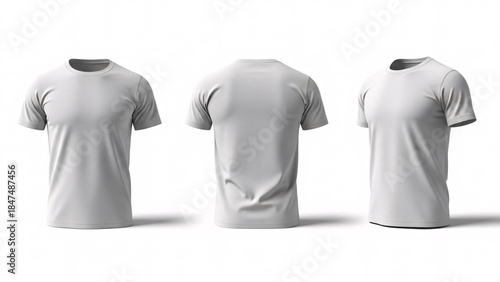 High-Quality Blank White T-Shirt Mockup Display for Branding and Design