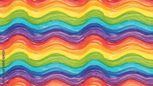 Colorful abstract wavy lines seamless pattern design