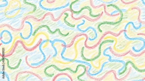 Colorful abstract wavy lines seamless pattern background design