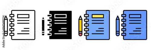 Planning Schedule Icon Set Multiple Style Collection. Calendar, Clock, Notebook, Checklist, Meeting, Reminder, Task List, Planner, Deadline, Appointment, Goal, Event, Priority, Progress, Strategy, Age