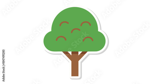 Simple Green Tree Icon