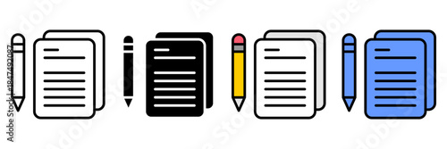 Planning Schedule Icon Set Multiple Style Collection. Calendar, Clock, Notebook, Checklist, Meeting, Reminder, Task List, Planner, Deadline, Appointment, Goal, Event, Priority, Progress, Strategy, Age