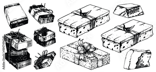 Vintage-style illustration of a handmade soap and hand washing scene in monochrome engraved sketch style. Organic cosmetic concept with natural lather and bubbles, ideal for spa labels, banners,