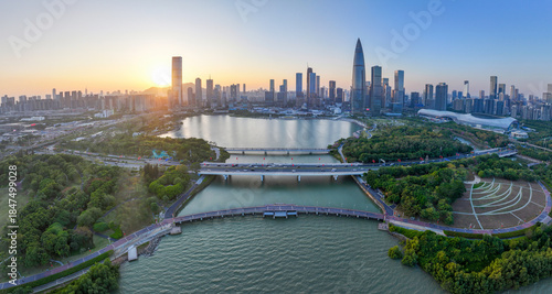 Aerial Photography of China Resources Building Talent Park in Nanshan District, Shenzhen, Guangdong Province