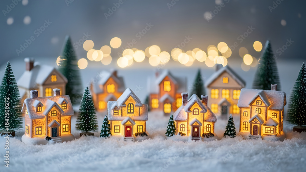 Fototapeta premium Scandinavian minimalist Christmas interior