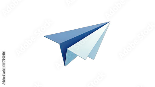 Free Download Paper Airplane Soaring Against White Background - GFXLoad