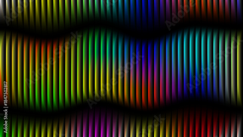  abstract modern wide ribbed banblue fractal glass gradient colorful wave blurred background,ner. 