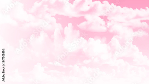Pink sky with white clouds. Pink sky with white cloud. The firmament before a large storm. Sweet dream background.
