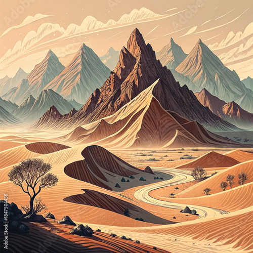 Desert Majesty: Serpentine Road to the Peaks