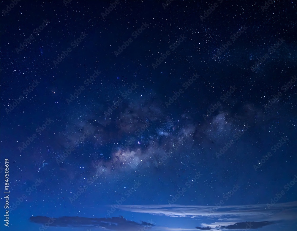 Fototapeta premium Night sky full of stars and the Milky Way