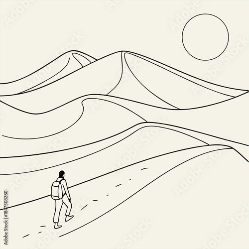 Desert Journey: A Lone Trek.

