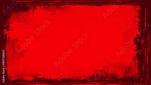 Texture of red decorative plaster or concrete with vignette. Abstract grunge background for design.