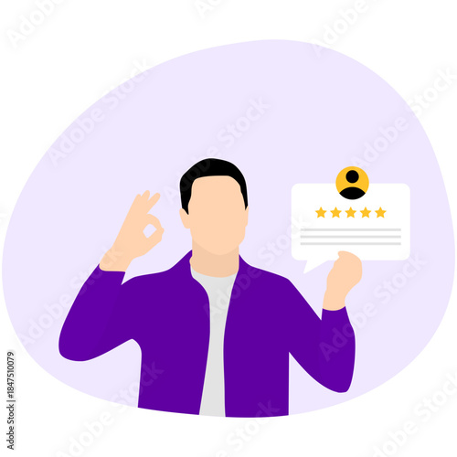 Customer Feedback Rating Illustration