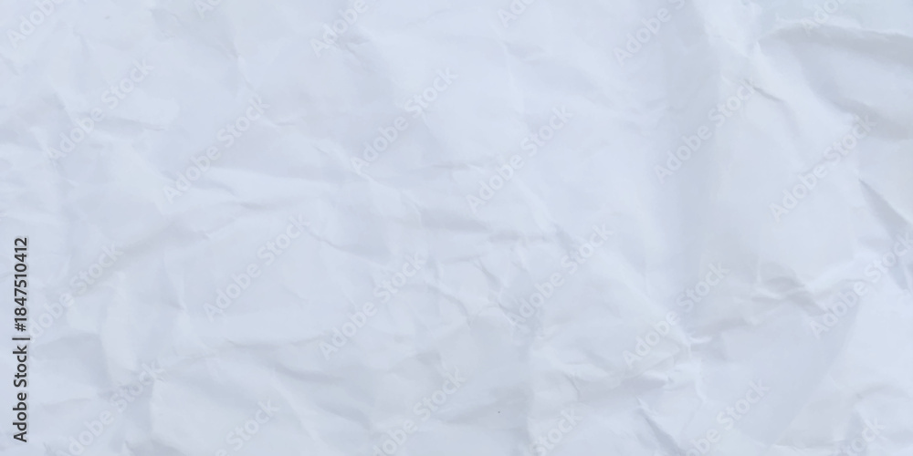 Naklejka premium White color vector illustration crumpled paper background. 